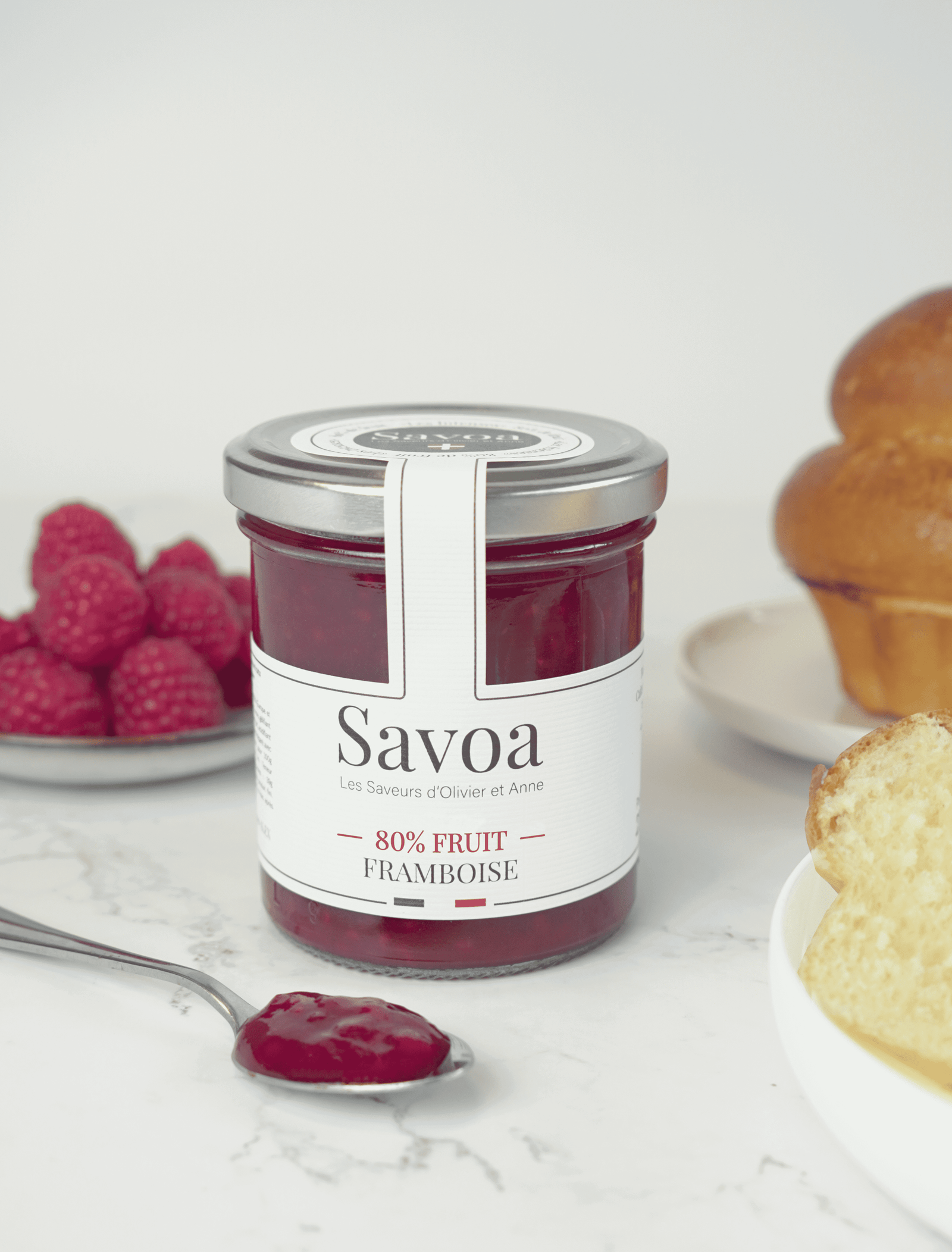 80% fruit framboise brioche